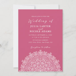 Retro Mexican Terrain Flourishing Mandala Wedding Inbjudningar