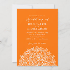 Retro Mexican Terrain Flourishing Mandala Wedding Inbjudningar