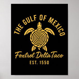 Retro Mexikanska Golfen Est 1550 Foxtrot Delta Tac Poster