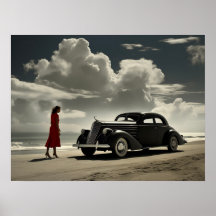 Retro Miami Beach 1940:s vägledare på stranden
