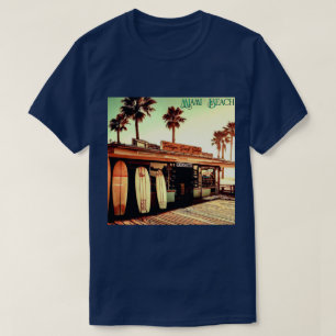 Retro   Miami Beach   Surfa Shop   Unisex   T-Shir T Shirt