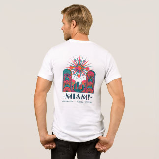 Retro Miami Sunburst Art Deco T Shirt