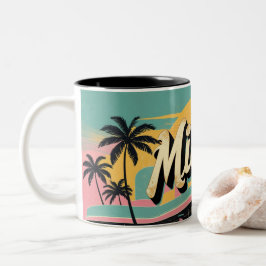 Retro Miami Sunshine Två-Tonad Mugg