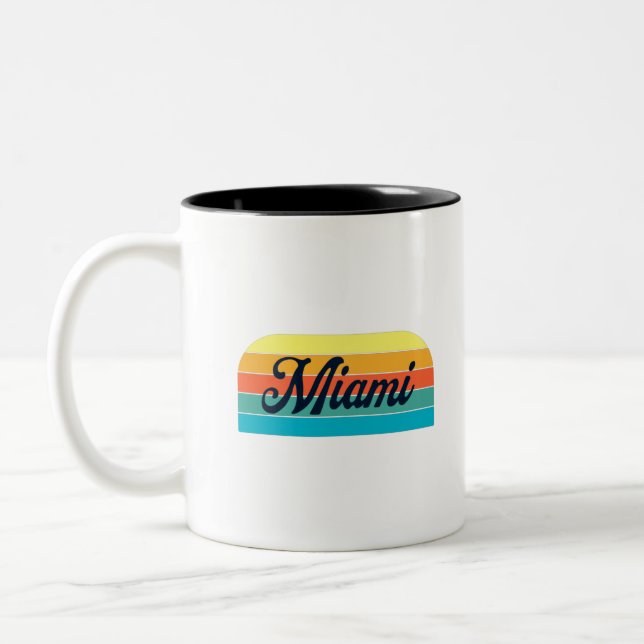 Retro Miami Två-Tonad Mugg (Vänster)