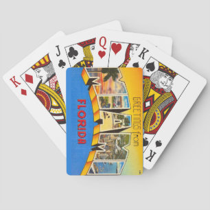 Retro Miami vykort lek kort Casinokort