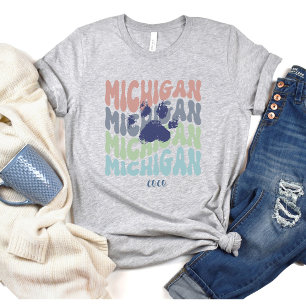 Retro Michigan Hund T-Shirt
