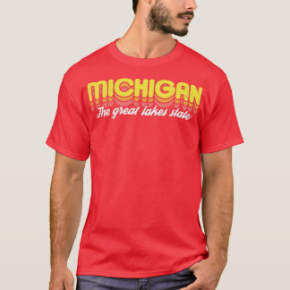Retro Michigan, staten Underbar Sjöar T Shirt