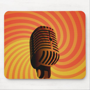 Retro Microphone anpassningsbar laptop sleeve Musmatta