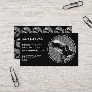 Retro Microphone Graphic Visitkort