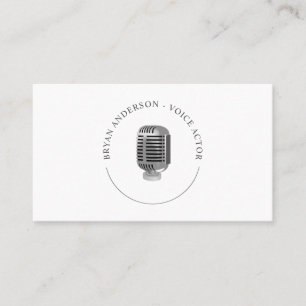 Retro Microphone Logotyp Affärskort Visitkort