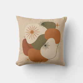 Retro Mid-Century Abstract Throw Pillow Kudde