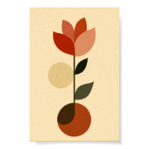 Retro Mid Century Blommig Cirkel