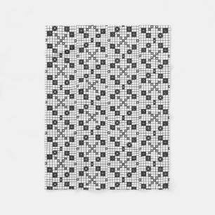 Retro Mid Century Crossword Puzzle Fleecefilt