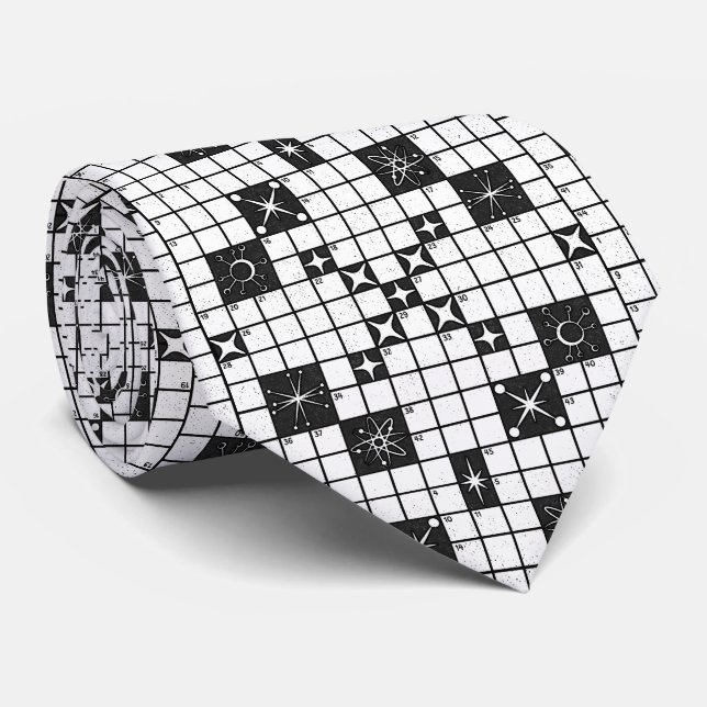 Retro Mid Century Crossword Puzzle Slips (Rullad)