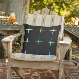 Retro Mid Century Geometriska Stjärnor Art Design Kudde