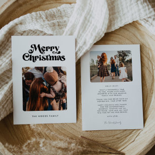 Retro Mid Century God jul 2 Photo Julkort