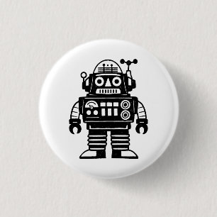 Retro Mid Century Inspirerad Robot Knapp