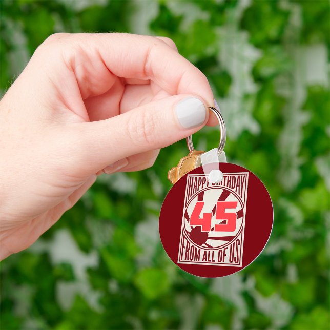 Retro Mid-Century Modern 45-årsdag Nyckelring (Skapare uppladdad)