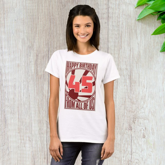 Retro Mid-Century Modern 45-årsdag T Shirt (Skapare uppladdad)