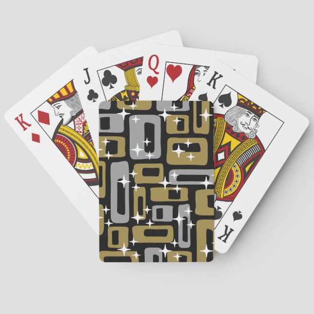 Retro Mid Century Modern Abstrakt Casinokort (Baksidan)