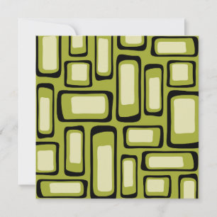 Retro Mid Century Modern Abstrakt Inbjudningar