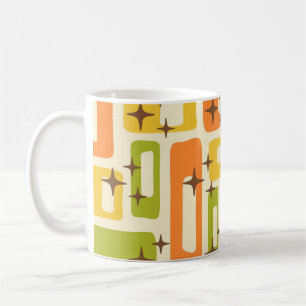 Retro Mid Century Modern Abstrakt Kaffemugg