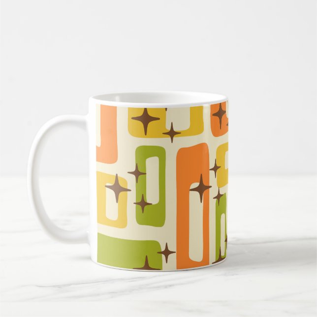 Retro Mid Century Modern Abstrakt Kaffemugg (Vänster)