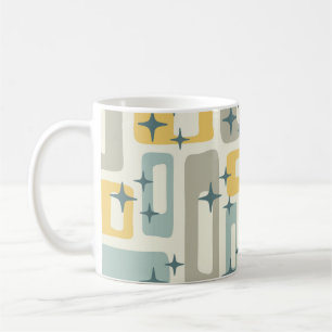Retro Mid Century Modern Abstrakt Kaffemugg