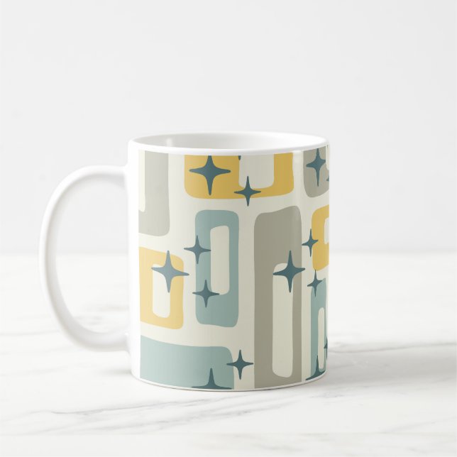 Retro Mid Century Modern Abstrakt Kaffemugg (Vänster)