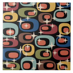 Retro Mid Century Modern Abstrakt Kakelplatta