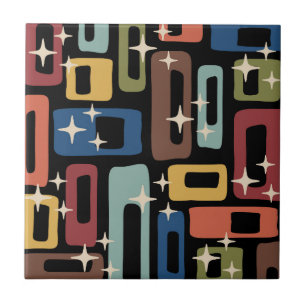Retro Mid Century Modern Abstrakt Kakelplatta