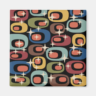 Retro Mid Century Modern Abstrakt Magnet