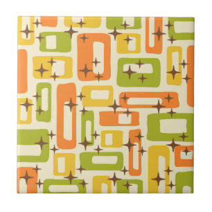 Retro Mid Century Modern Abstrakt Mönster Kakelplatta