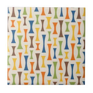 Retro Mid Century Modern Abstrakt Mönster Kakelplatta