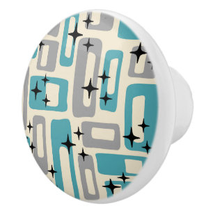 Retro Mid Century Modern Abstrakt Mönster Knopp