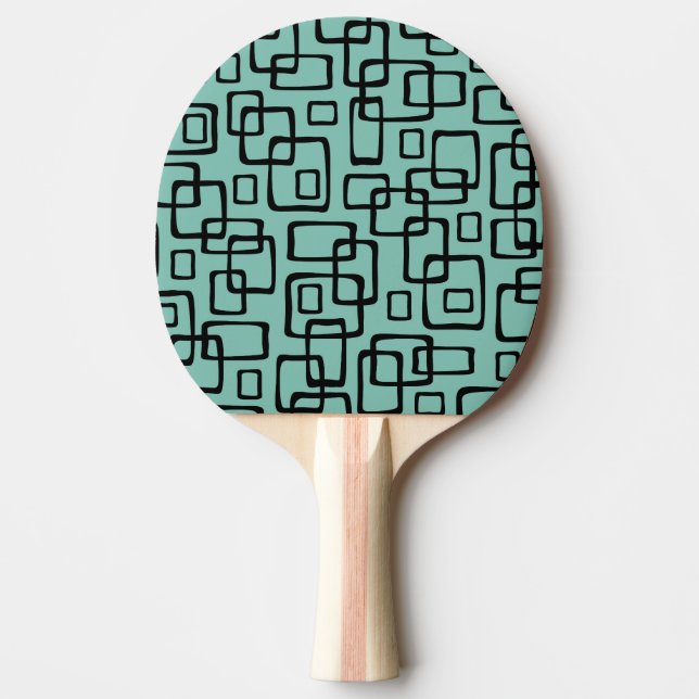 Retro Mid Century Modern Abstrakt Mönster Pingisracket (Framsidan)