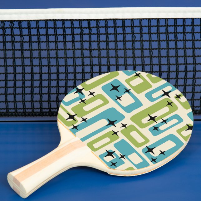 Retro Mid Century Modern Abstrakt Pingisracket (Insitu)