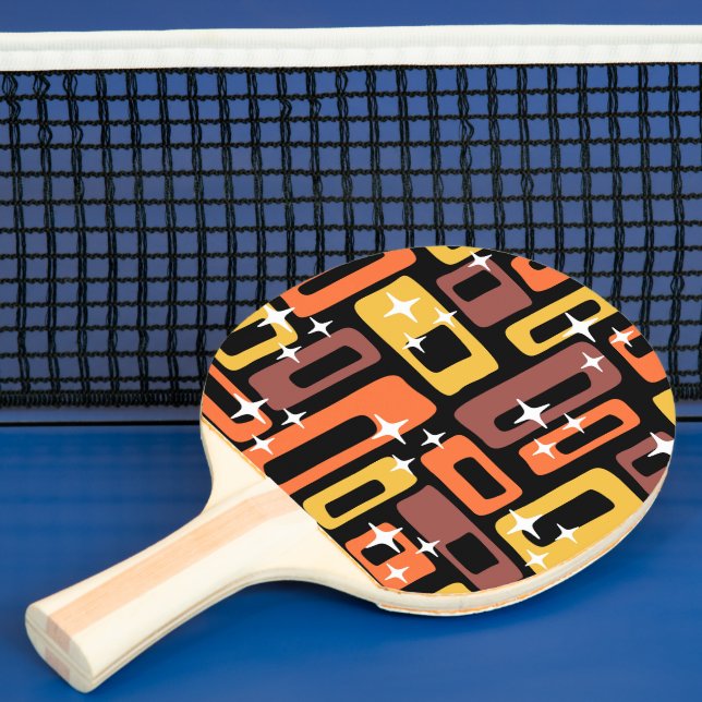 Retro Mid Century Modern Abstrakt Pingisracket (Insitu)