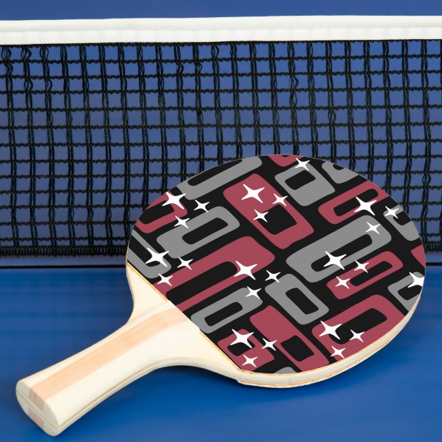 Retro Mid Century Modern Abstrakt Pingisracket (Insitu)