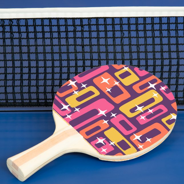 Retro Mid Century Modern Abstrakt Pingisracket (Insitu)