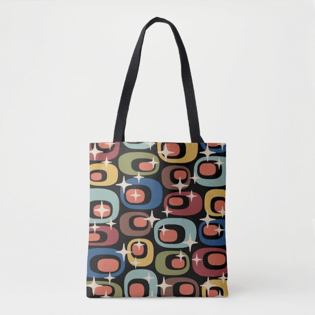 Retro Mid Century Modern Abstrakt Tygkasse (Framsida)
