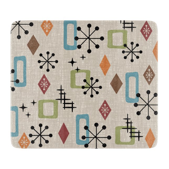Retro Mid Century Modern Atomic Abstrakt Mönster (Framsidan)