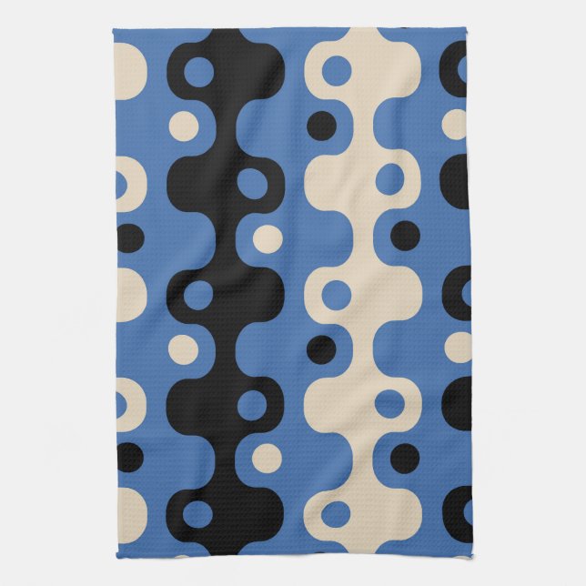 Retro Mid Century Modern Atomic Mönster Kökshandduk (Vertikal)