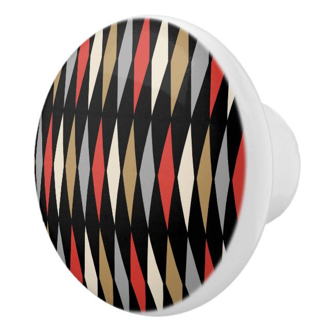 Retro Mid Century Modern Diamantmönster Knopp (Höger)