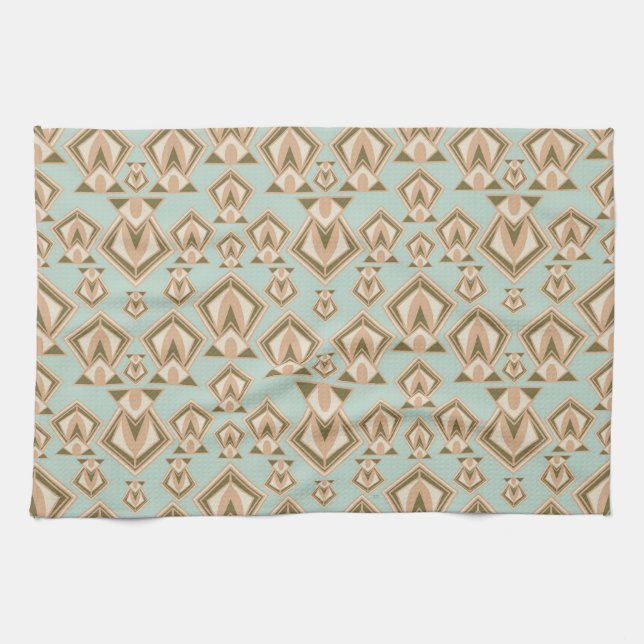 Retro Mid Century Modern Diamond Kökshandduk (Horisontell)