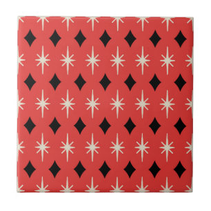 Retro Mid Century Modern Diamond Mönster Kakelplatta