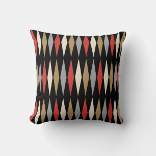 Retro Mid Century Modern Diamond Mönster Kudde