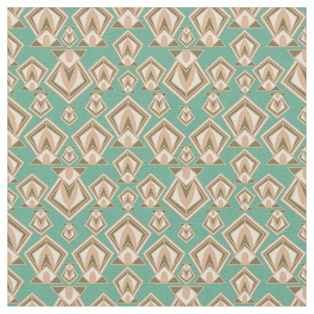 Retro Mid Century Modern Diamond Tyg (Närbild)