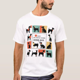 Retro Mid-Century Modern Dogs 50s 60s Style abstra T Shirt