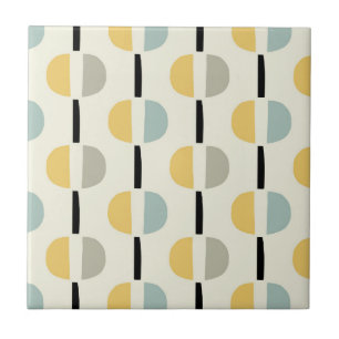 Retro Mid Century Modern Geometric Mönster Kakelplatta